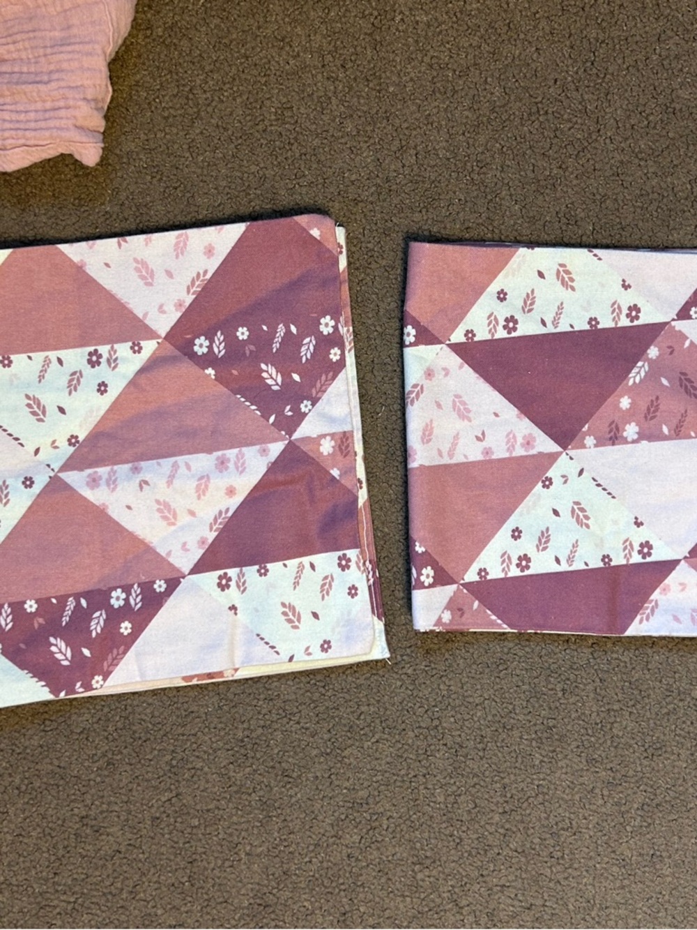 Pink Nursing Cover & 2 Burp Cloths Blissful Diary & Handmade, Baby Girl - Picture 4 of 7